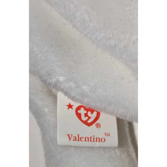 Vintage Ty Beanie Babies Valentino the Bear Style 4058 New Mint PVC Pellets - Picture 5 of 6